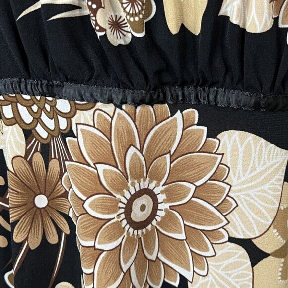 BCX Vintage Y2K Floral Print Babydoll Top Size Large Boho Going Out Top - Picture 4 of 7